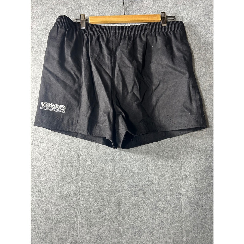 Konno Performance Rugby Wear Mens Black Athletic Training Shorts Size Large L